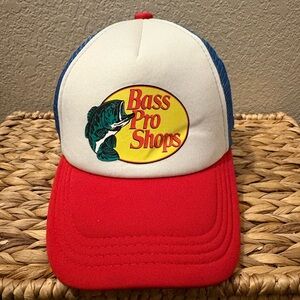 Bass Pro Shops Red and Blue Trucker Hat